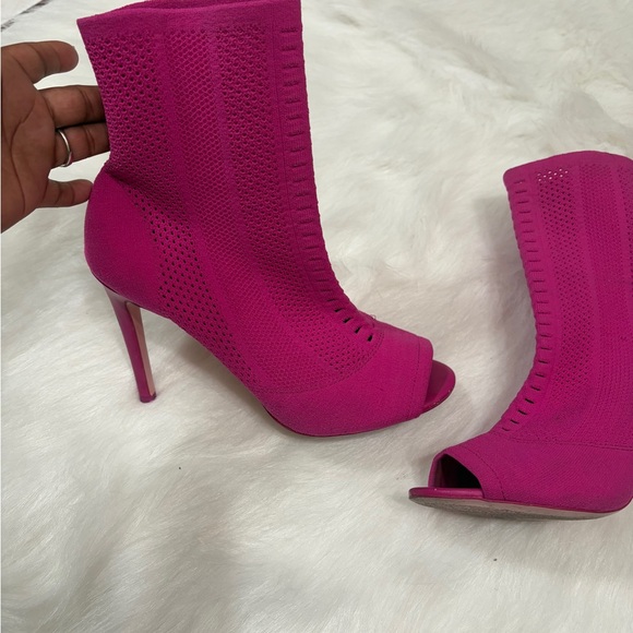 Aldo Magenta Heeled Boots - Picture 7 of 9